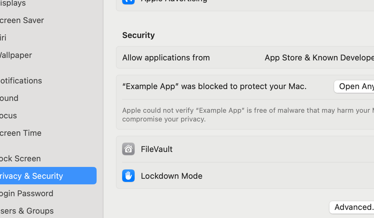 macOS Privacy & Security - Open Anyway