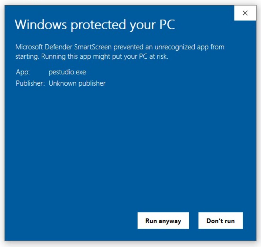 Windows SmartScreen - Run anyway